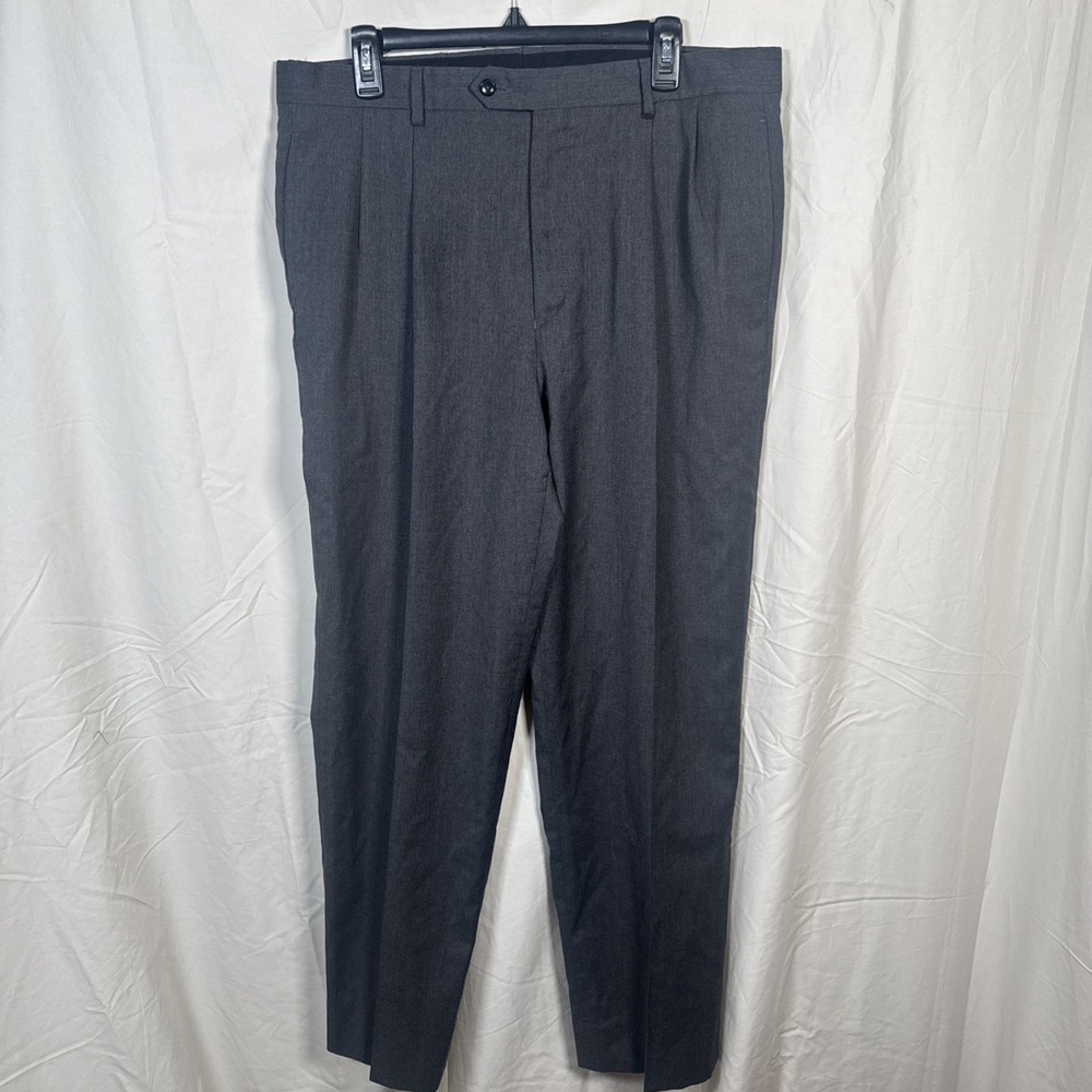 Jos A Bank Mens‎ Signature Collection 100% Wool Pleated Dress Pants Size 35R